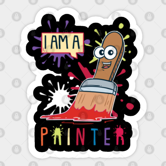 Funny Painter Gift Idea Painter Gifts Sticker Teepublic Uk