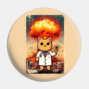 Scientist cat Pin