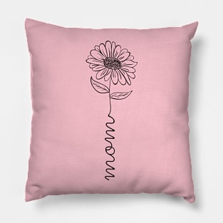 Mom delicate flower design Pillow