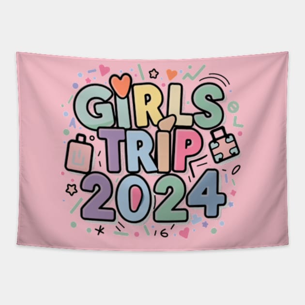 Girls-trip-2024 Tapestry by Little Quotes