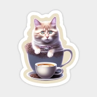 Cup of Kitty Magnet