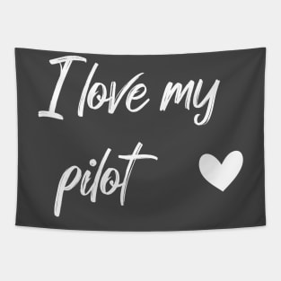 I Love my pilot Tapestry