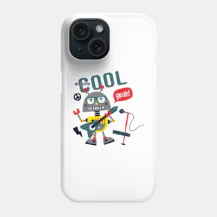 cool robotic guitar cartoon Phone Case