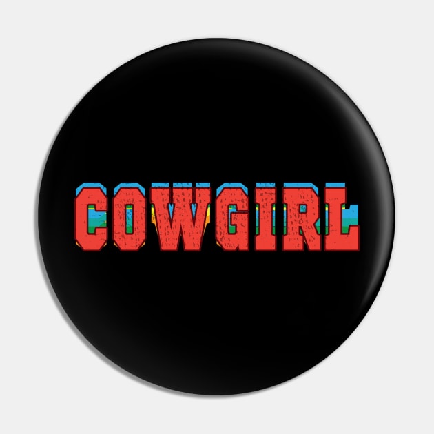 Cowgirl // Vintage Typography Design Pin by Trendsdk