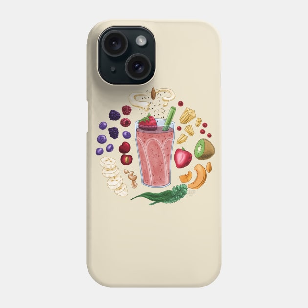 Smoothie Diagram Phone Case by SarahWrightArt