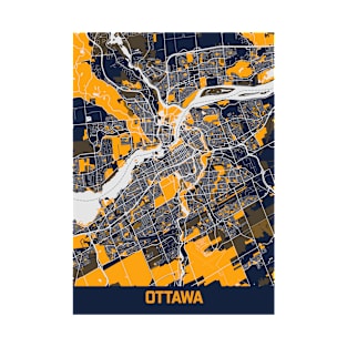 Ottawa - Ontario Bluefresh City Map T-Shirt