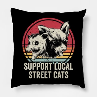 Support Your Local Street Cats Pillow