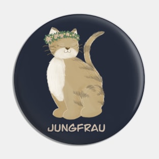 Jungfrau Katze Star sign Pin