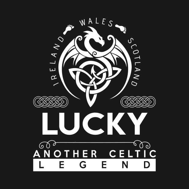 Lucky Name T Shirt - Another Celtic Legend Lucky Dragon Gift Item by harpermargy8920