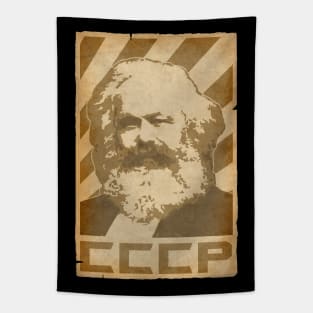 Karl Marx CCCP Retro Propaganda Tapestry