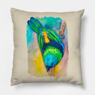 The watercolor bird Pillow