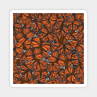 Orange Butterflies Magnet