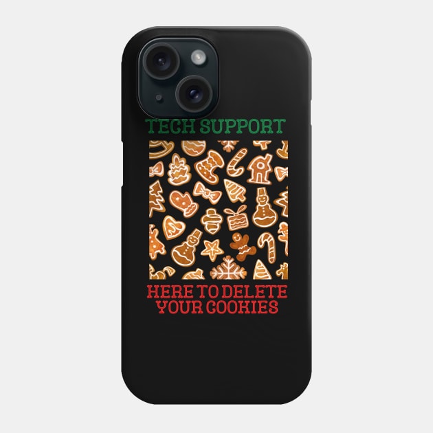 Funny Christmas Tech Support Phone Case by reesea