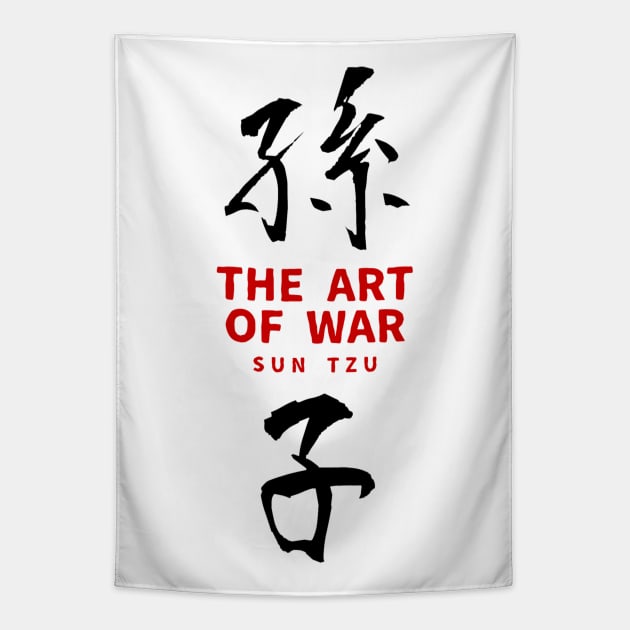 SUN TZU - THE ART OF WAR (white edition) Tapestry by Rules of the mind