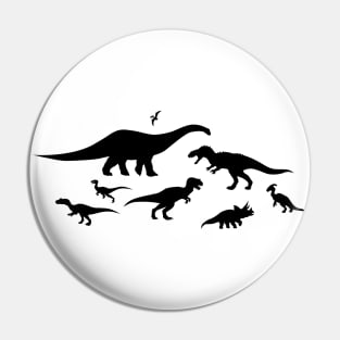 Black and White Dinosaurs Pin