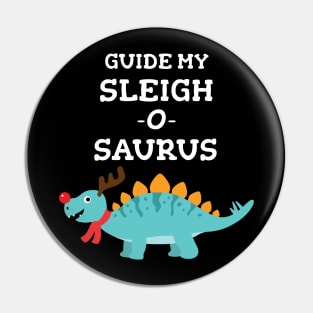 Funny Dinosaur Christmas Stegosaurus Pin