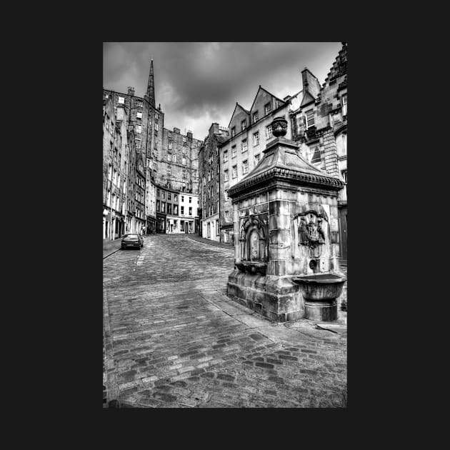 Grassmarket, Victoria Street, Edinburgh, Scotland, Black And White by tommysphotos