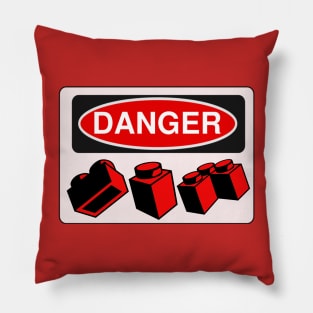 Danger Bricks Sign Pillow