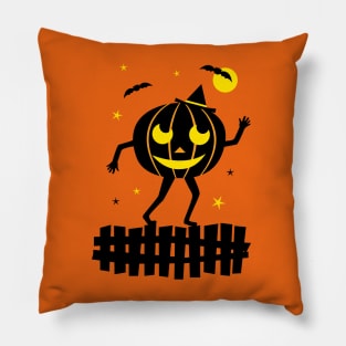 Halloween Cute Retro Vintage Jack O Lantern Pumpkin Pillow