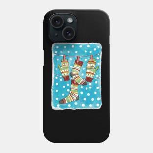 Warm mittens and socks, Christmas collection Phone Case