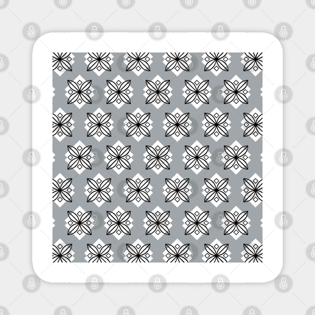 Pretty grey and black minimalist pattern Magnet by SamridhiVerma18