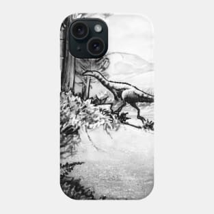 Coelophysis's beach day (monochrome) Phone Case