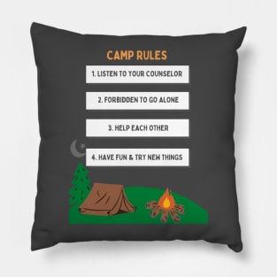 Camping Rules Pillow