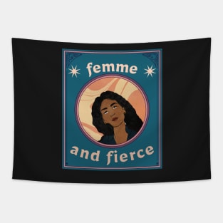 Femme and Fierce (retro empowered woman) Tapestry