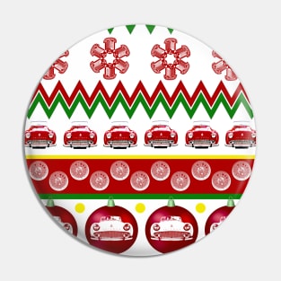 Triumph TR3 classic car Christmas ugly sweater Pin