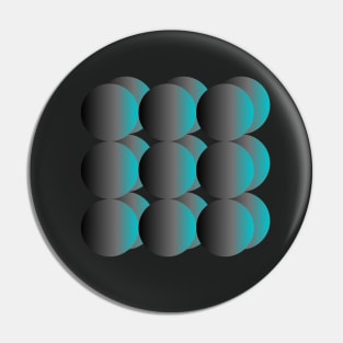 Gradient Cyan Blue Spheres Pin