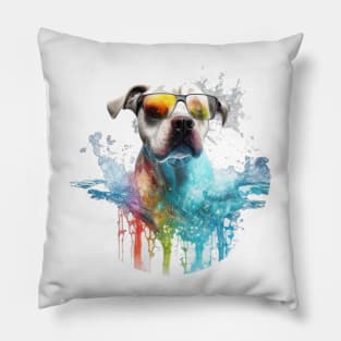 Water Color Art Dog Design Gifts Pillow