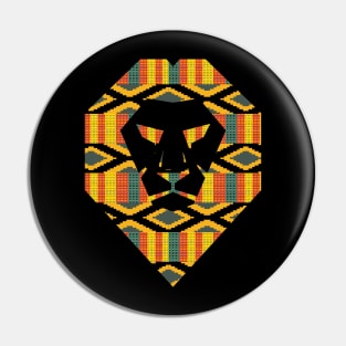 African Pattern, Kente Lion, Ghana Pin