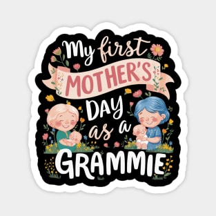 Womens Funny Mothers Day 2024 My first Mother's day as a grammie Magnet