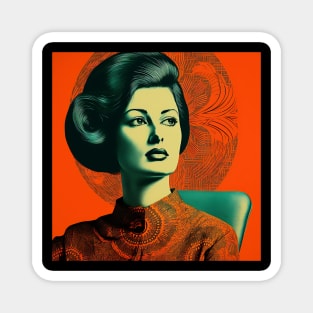 Anaglyphic Chic Fashion Art Magnet