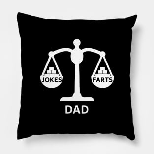 Dad jokes - Dad farts balance scale funny fathers day Pillow