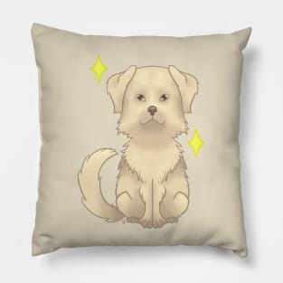 Golden retriever cream Pillow