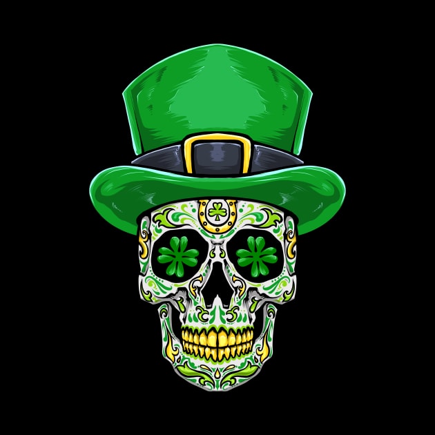 St. Patrick’s Day Sugar Skull by KAWAIITEE