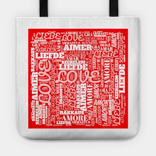 International love, translated in several languages, word cloud Tote