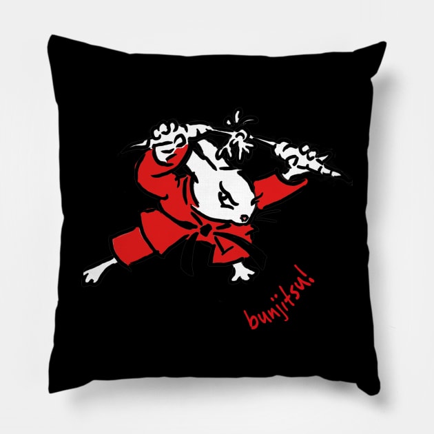 BUNCHUCKU! Pillow by John Himmelman