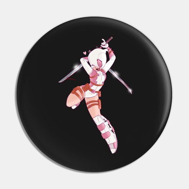 Gwenpool Pin by shadowllamacorn