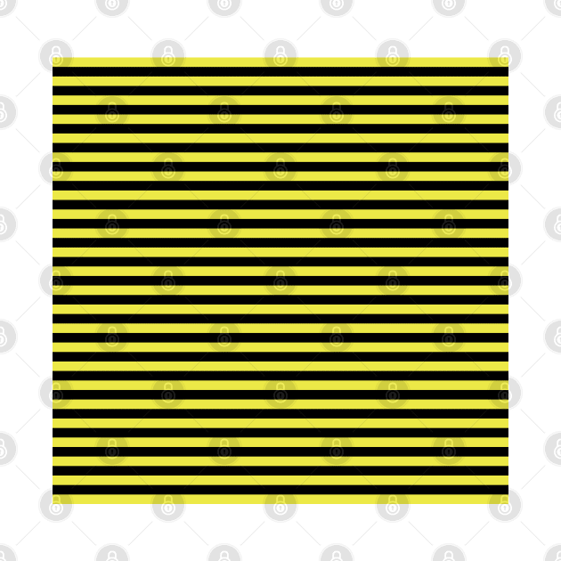 Horizontal Stripes Pattern - Black & Yellow by DesignWood Atelier