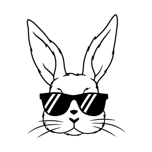 Bunny face with sunglasses easter day Gift T-Shirt