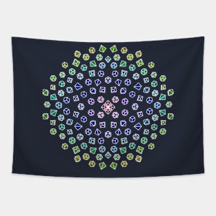 Rainbow Dice | Nerdy Mandala Tapestry