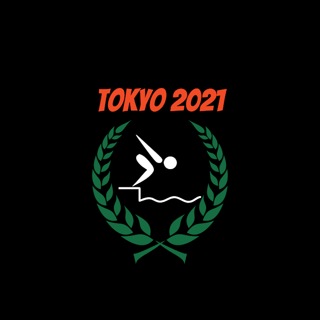 Swimming Tokyo 2021 Olympics by Slick T's