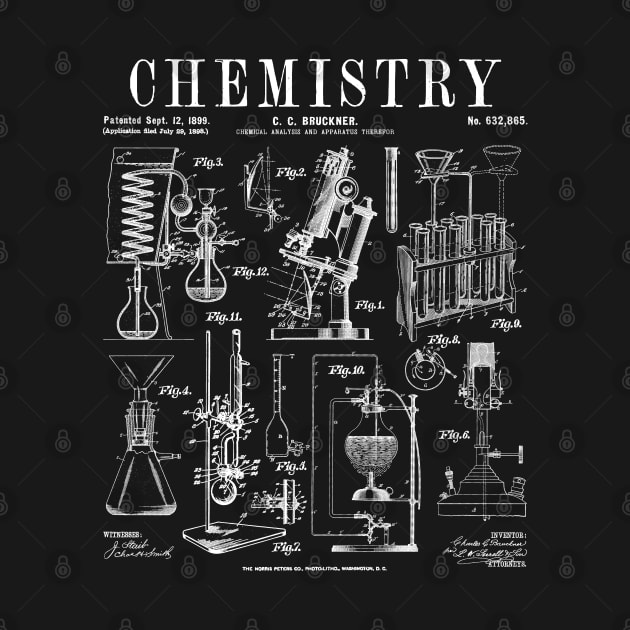 Chemistry Teacher Student Science Laboratory Vintage Patent by Grandeduc