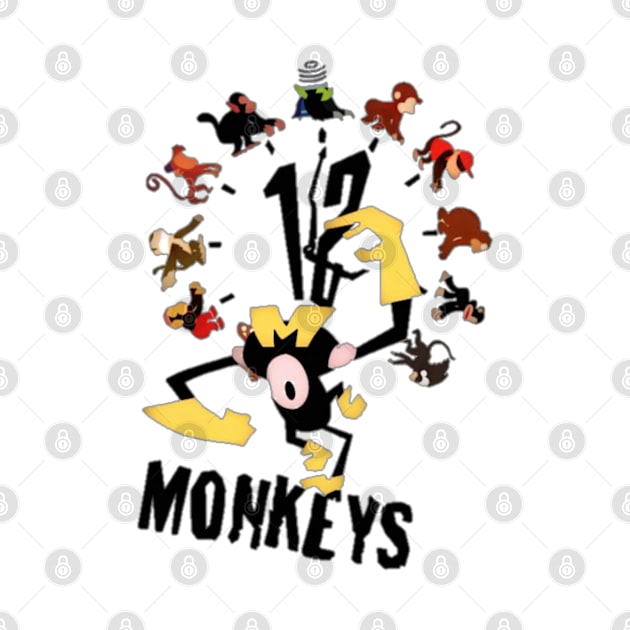 Monkey Clock Illustration by tzolotov