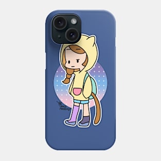 Girl in yellow cat hood Phone Case