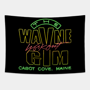 The Wayne Workout Gym Cabot Cove Maine Tapestry