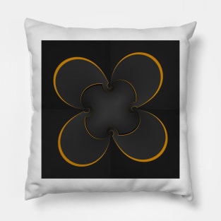 Golden geometrical abstract pattern filling the frame. Pillow