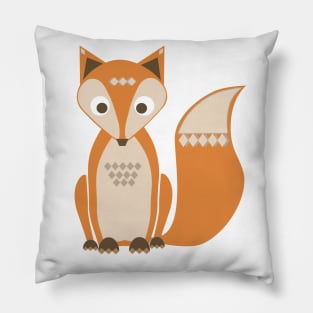 Cute Vector Fox Pillow
